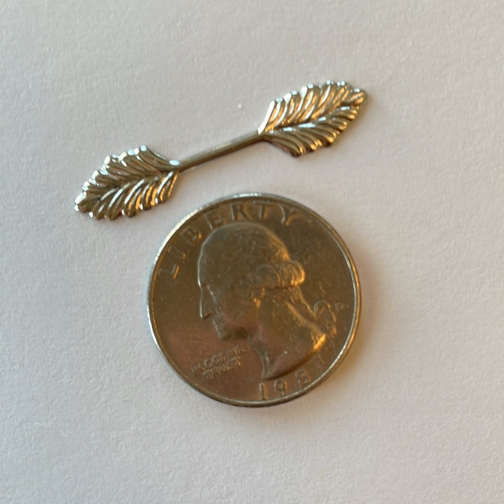 2/$10. SILVER PLATED GLUE ON BAILS WITH LEAF DESIGN - Picture 3 of 3